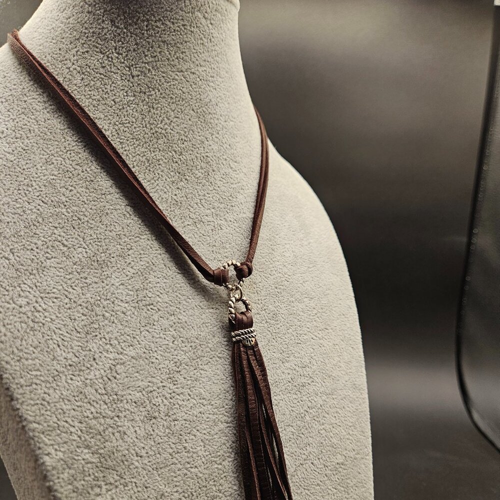 Caroyn Pollack/American West Sterling Silver & Leather Necklace